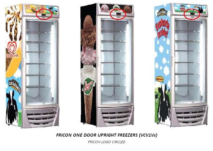 Fricon Upright Freezers (Fricon logo circled)