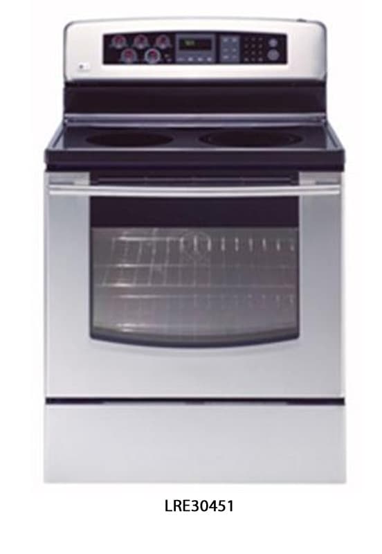 Picture of recalled LRE30451 electric range