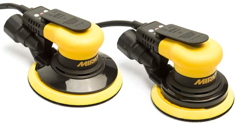 CEROS650 6-inch (left) and CEROS550 5-inch compact electric random orbital sanders