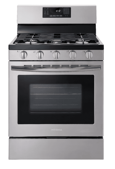 Recalled Insignia Front Control Gas Range, model number: NS-RGFGSS1